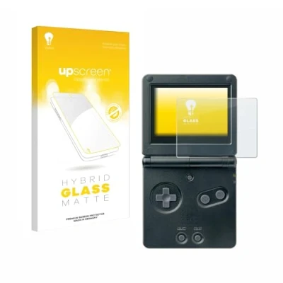 Abbildung von upscreen Entspiegelungs Schutzglas für Nintendo Gameboy Advance GBA SP Schutzfolie Matt, Glas Folie [mattierend, 9H Panzerschutz, Anti Fingerprint]