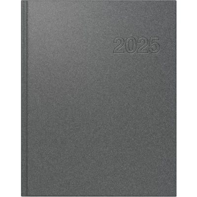 Abbildung von rido/idé Buchkalender Modell Chefplaner (2025), 1 Seite = Tag, A5, 400 Seiten, Kunststoff Einband Reflection, grau