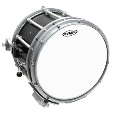 Abbildung von Evans Hybrid White Marching Snaredrumfell, weiß, 13 Zoll