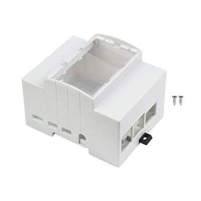 Abbildung von DIN Schienen Gehäuse für Raspberry Pi 4, Unterstützt Schienenmontage, ABS Material, Klares Oberes Fenster, Großer Innenraum Ermöglicht die Unterbringung Eines Zusätzlichen Add Ons