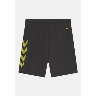 Abbildung von Hummel Hmlcore kurze Sporthose für Kinder, Größe: 116, Black/lime popsicle