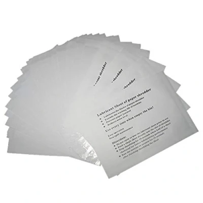 Abbildung von VANRA Ölpapier für Aktenvernichter,Shredder Schmierblätter Shredder Zubehör Ölblätter alle Typen,12Stück