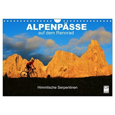 Abbildung von Alpenpässe auf dem Rennrad &quot;Himmlische Serpentinen&quot; (Wandkalender 2025 DIN A4 quer), CALVENDO Monatskalender