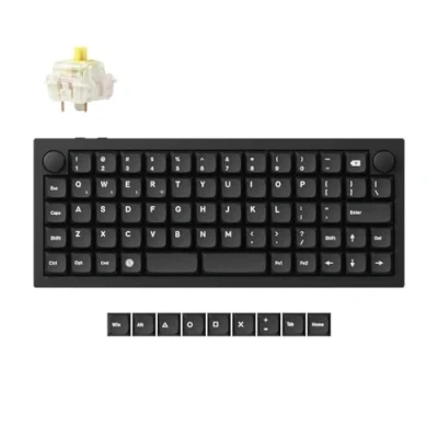 Abbildung von Keychron Q15 Max Kabellose Mechanische Tastatur, QMK/VIA Programmierbarer Knopf 2.4 GHz/Bluetooth 5.1/USB, Kompakt, RGB LED, Hot Swap mit Gateron Banana Schalter für Mac Windows Linux Schwarz