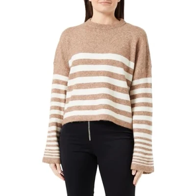 Abbildung von Vero Moda O NECK Strickpullover, Damen, Größe: XS, Brown lentil