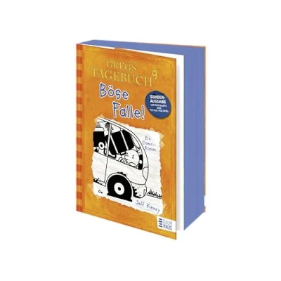 Abbildung von Gregs Tagebuch 9 Böse Falle!: Großer Lesespaß mit Comic Roman Held Greg Heffley (Sonderausgabe ab 10 Jahre Käse Postkarte und Tic Tac Toe Spiel)