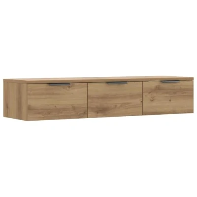 Abbildung von vidaXL Wandschrank Artisan Eiche 102x30x20 cm Holzwerkstoff, Hängeschrank, TV Wandschrank, Schweberegal, Hängeschränke, Wandregal, Schwebeschrank