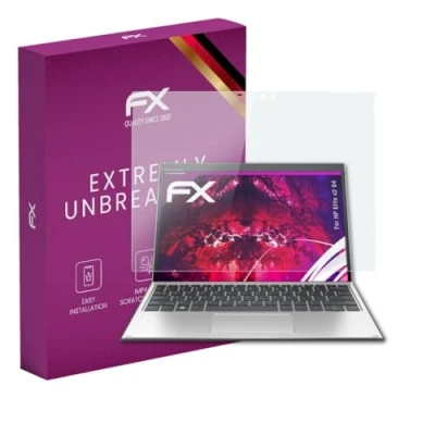 Abbildung von atFoliX Glasfolie kompatibel mit HP Elite x2 G4 Panzerfolie, 9H Hybrid Glass FX Schutzpanzer Folie