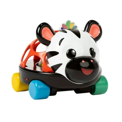 Abbildung von Baby Einstein Curious Car Zen Oball Spielzeugauto &amp; Rassel, Leuchtet, ab 3 Monaten, das Zebra