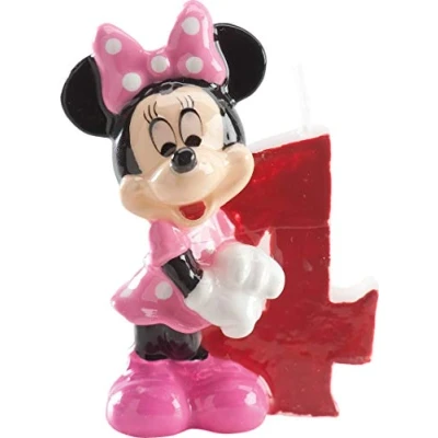 Abbildung von Kuchenkerze 3D Minnie, Zahl 4