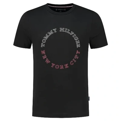 Abbildung von Tommy Hilfiger Monotype Roundle TEE Tshirt print, Herren, Größe: Small, Black