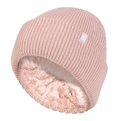 Abbildung von HEAT HOLDERS Beanie Mütze für Damen mit Heatweaver Fleecefutter Modische Umsatz Cuff (Einheitsgröße, Dämmert rosa)