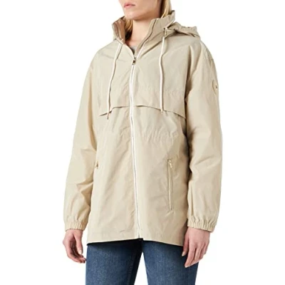 Abbildung von Tommy Hilfiger Damen Windbreaker Jacke mit Kapuze, Beige (Light Sandalwood), M
