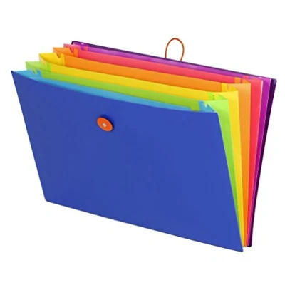 Abbildung von Viquel Ordnungsmappe ausziehbar Happy Neon 6 Positionen aus Polypropylen