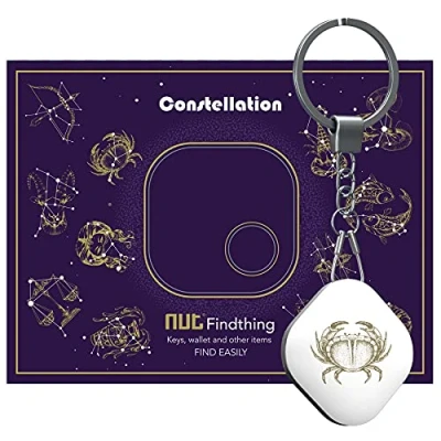 Abbildung von Nutale Schlüsselfinder Löwe Finden mit App Bluetooth, iOS und Android, Community Suchfunktion, Item Tracker Support Fernbedienung, Wallet Tracker, Gute Idee für Ihre verlorenen Gegenstände (Krebs)