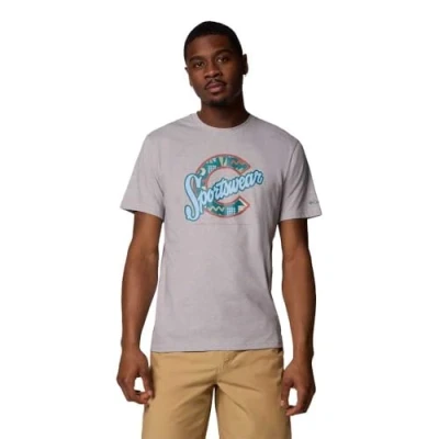 Abbildung von Columbia Rapid RIDGE Graphic TEE Tshirt print, Herren, Größe: Large, Grey heather