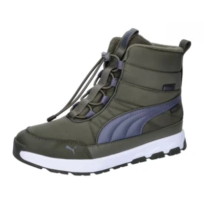Abbildung von Puma Evolve Puretex JR Unisex Snowboot/Winterstiefel für Kinder, Größe: 37, Dark olive/galactic gray/white Schuhe