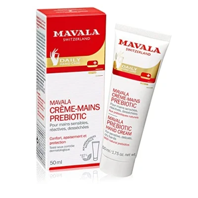 Abbildung von Mavala Prebiotic Handcreme konzentrierte Pflege stärkt die Hautbarriere erhält das Gleichgewicht der Haut dank Nährstoffen für alle Hauttypen 50 ml