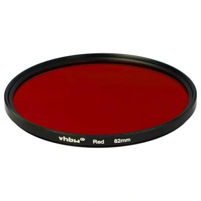 Abbildung von vhbw Universal Farbfilter rot für Kamera Objektive mit 82mm Filtergewinde Rotfilter
