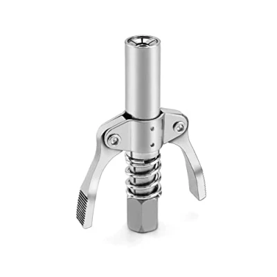 Abbildung von QWORK® Fettpresse Mundstück 1/8 10000 PSI Doppelgriff G Kupplung, Passend für Standard Schmiernippel M6/M8/M10/M12/M14