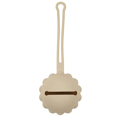 Abbildung von Nattou Schnullerhalter aus Silikon, Praktisches Schnuller Etui für alle Modelle, BPA frei, Ca. 18 cm, Silicon, Beige