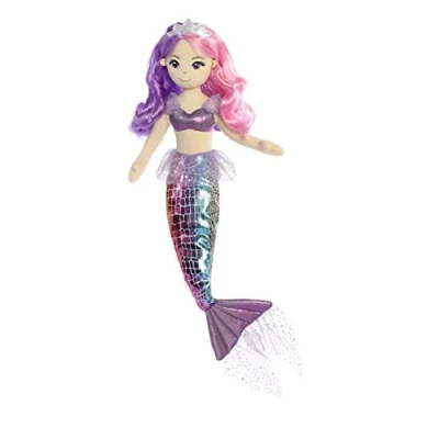 Abbildung von Aurora World 33234 Sea Sparkles Pastellmeer Plüsch, 46 cm, iris, Pink/Violett