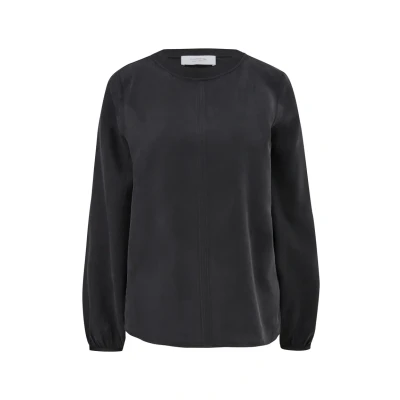Abbildung von comma casual identity AUS Fliessendem Langarmshirt, Damen, Größe: 36, Schwarz