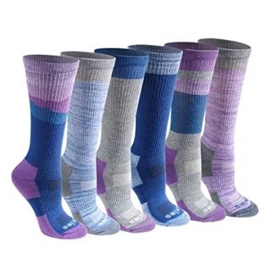 Abbildung von Dickies Damen Dri tech Fashion Moisture Control Crew, Available in S XL (5, 6, 12 Pairs) Socken, Blue Mountain (6 Paar), Small (6er Pack)