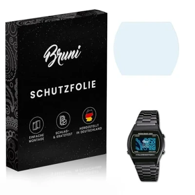 Abbildung von Bruni Schutzfolie kompatibel mit Casio B640WB 1BEF Folie, glasklare Displayschutzfolie (2X)