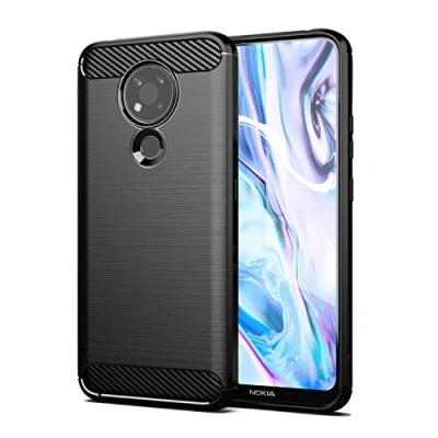 Abbildung von SCL Nokia 3.4 Hülle für Hülle, [Schwarz] Handyhülle Exquisite Serie Carbon Design Schutzhülle mit Anti Kratzer und Stoß Absorbtion Technologie