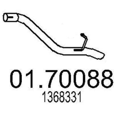 Abbildung von MTS 01.70088 Abgasrohr 940 hinten für Endschalldämpfer FORD: Focus 2 Cabriolet, Limousine