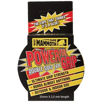 Abbildung von Everbuild 2POWERGRIP25 EB EVB2PG25 Powerful Grip Double Sided Tape 25mm x 2.5m, Clear