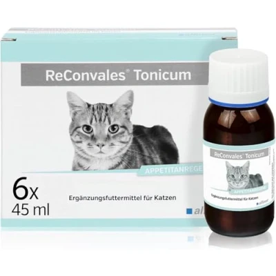 Abbildung von alfavet ReConvales Tonicum Katze, 6 x 45ml, appetitanregendes Ergänzungsfuttermittel zur Rekonvaleszenz und bei Untergewicht
