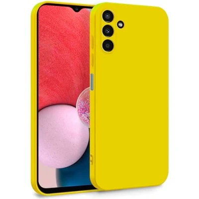 Abbildung von MyGadget Hülle für Samsung Galaxy A13 5G A04s Zweilagige Handyhülle mit Kameraschutz Cover Innenfutter &amp; Silikon außen Gelb
