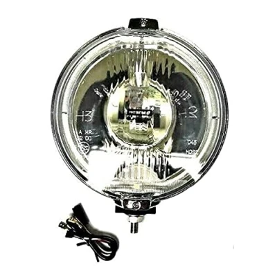 Abbildung von MelTruck® Fernscheinwerfer LED RING Chrom Zusatzscheinwerfer 12V Positionslicht ø183 mit Glühbirne