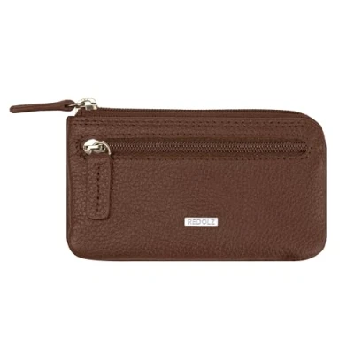 Abbildung von REDOLZ Leder Schlüsseletui/Schlüsseltasche Schlüsselmäppchen, 2 Reißverschlussfächer &amp; Schlüsselringen Maße 11,5 x 1 6,5 cm für Damen Herren