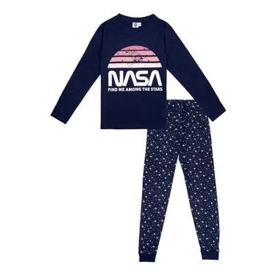 Abbildung von United Labels NASA Langarm Oberteil Nachtwäsche Shirt für Kinder, Größe: 134/140, Blau