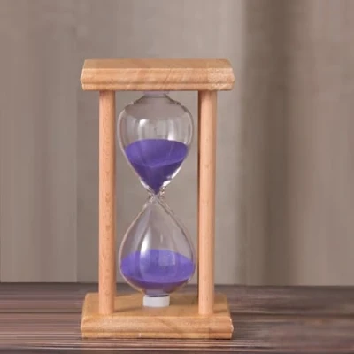 Abbildung von ANALTIRCE Sanduhr Timer,30 Minuten,Sanduhr,Mehrfarbiger Sand Aus Holz,Sanduhr,Sanduhr,Sanduhr Für Arbeitszimmer,Schlafzimmer,Küche,Backen, Kinder,Lila,30 Min