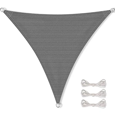 Abbildung von CelinaSun Sonnensegel HDPE Sonnenschutz Tarp atmungsaktiv Dreieck 3x3x3 m anthrazit, (1 tlg)