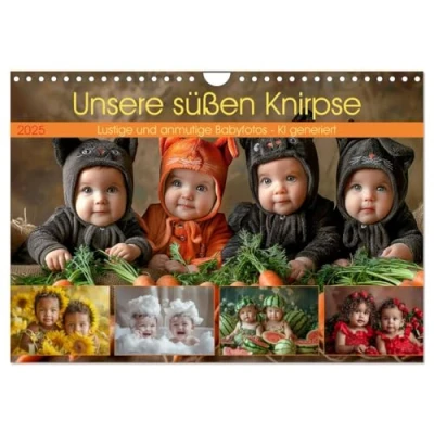 Abbildung von Unsere süßen Knirpse (Wandkalender 2025 DIN A4 quer), CALVENDO Monatskalender