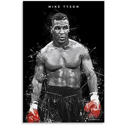 Abbildung von LBMED Leinwand Druck Poster Box Champion Mike Tyson für Veranda Dekor Wandkunst Kunstwerk Malerei Kunstdrucke Bild 19.7&quot;x27.6&quot;(50x70cm) Kein Rahmen