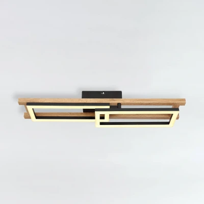 Abbildung von LED Deckenleuchte Illa in Holzdesign, Länge 69cm