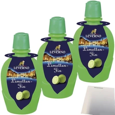 Abbildung von Leverno Limetten Fix aus Italien 3er Pack (3x100ml Flasche) + usy Block