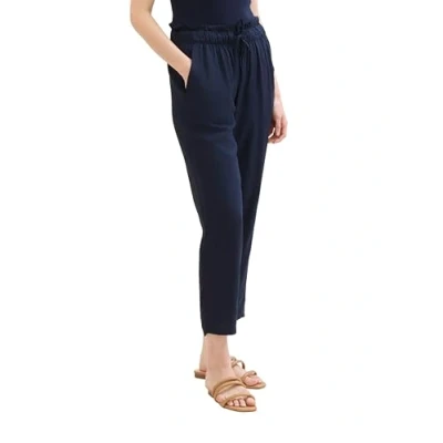 Abbildung von TOM Tailor Lockere Cropped Stoffhose, Damen, Größe: 34x28, Sky captain blue