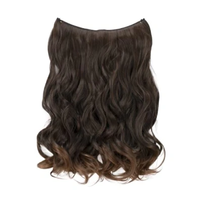 Abbildung von CAISHA 50cm 1 Tresse Extension mit Gummiband Extensions Haarverlängerung Haarteil Leicht Gewellt Braun Mix E106
