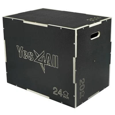 Abbildung von Yes4All SPZJ 3 in 1 Aufbewahrungsbox aus Holz, 76.2 x 60.9 50.8 cm, A. Rutschfestes Schwarz