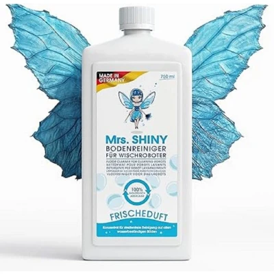 Abbildung von Mrs. SHINY Wischroboter Reinigungsmittel mit Frischeduft streifenfreie Sauberkeit &amp; schnelles Trocknen Bodenreiniger Kompatibel allen Saugwischern 750ml