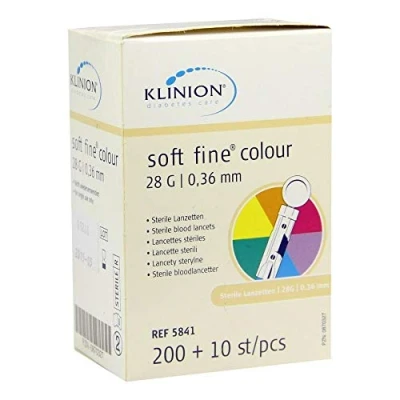 Abbildung von Klinion Soft fine colour Lanzetten 28 G