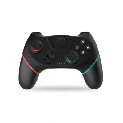 Abbildung von NK Kabellose Switch/OLED/Lite/Pro mit Wake Funktion, Macro Einstellungen, Bluetooth, 6 Achsen, Turbo Dual Shock, doppelte Vibration, LED Anzeigen Schwarz (Rot und Blau)
