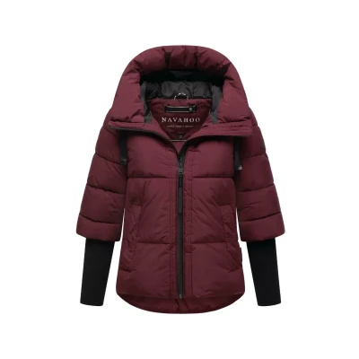 Abbildung von Navahoo Stepp Lotusherz Winterjacke, Damen, Größe: XS, Dark red melange